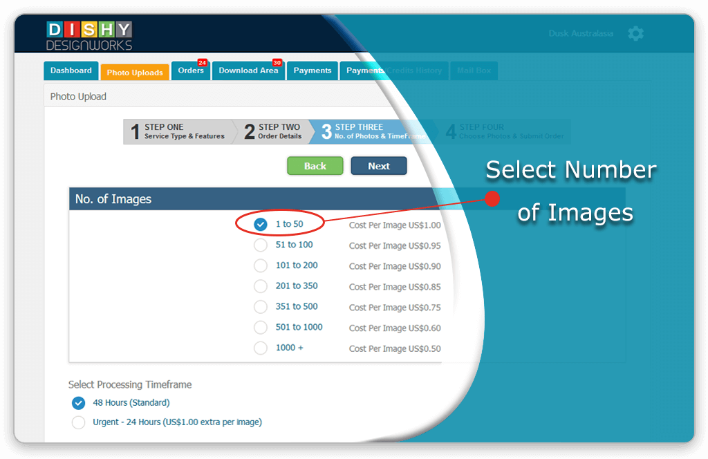 Step 4: Select how many Files you want to upload